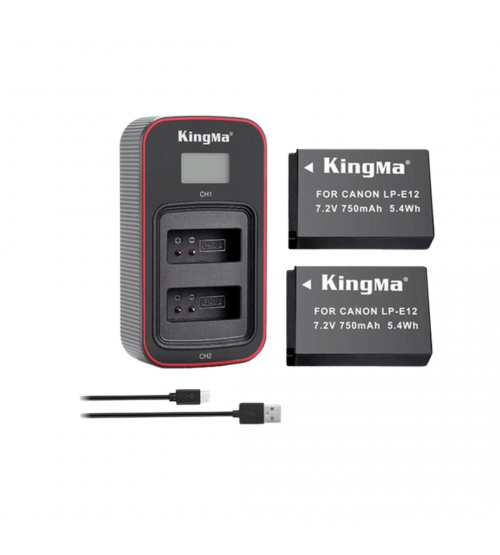 KINGMA BATT+CHARGER LCD LP-E12